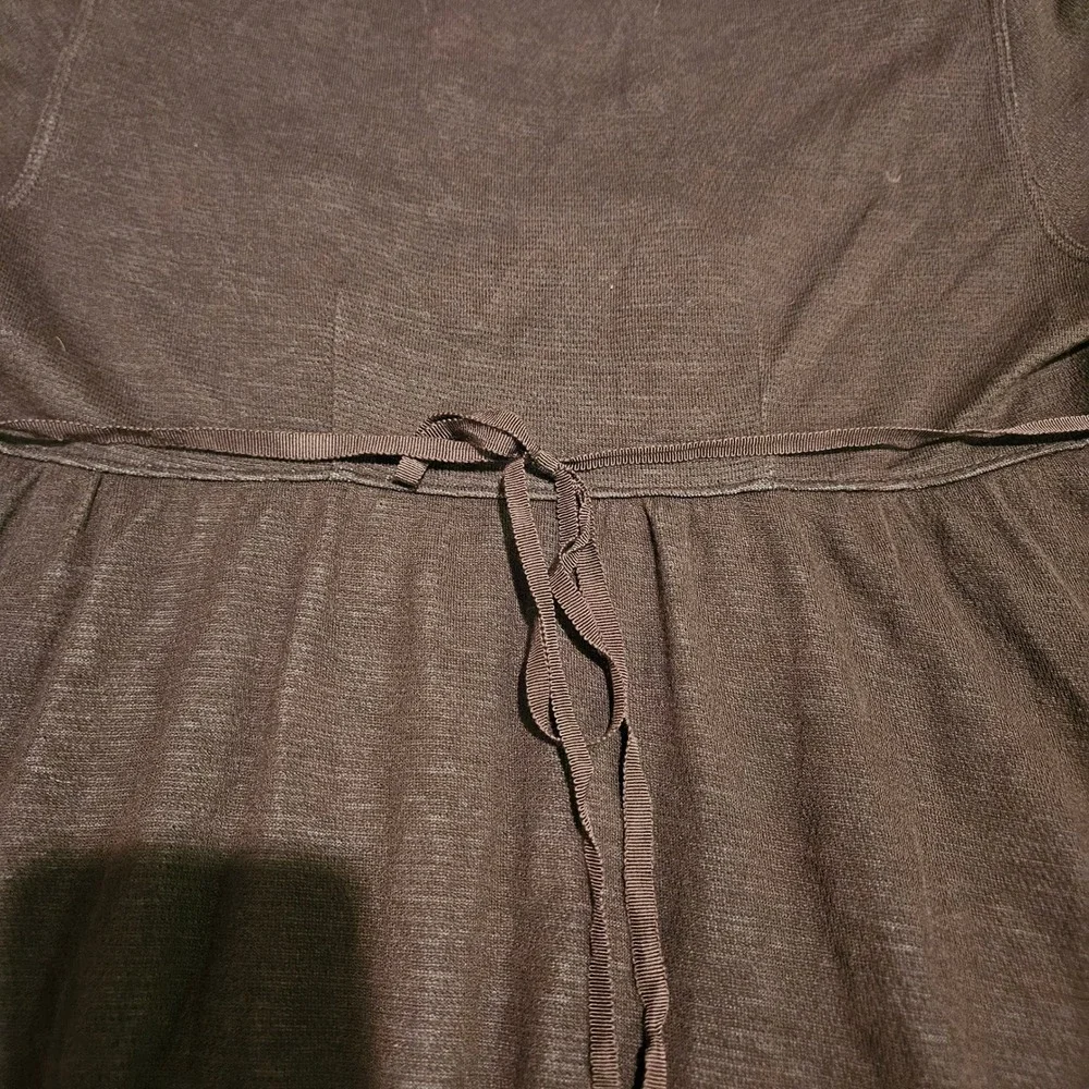 Free People Vintage Y2K Babydoll Top Size S Brown Square Neck Boho Earthy Grunge